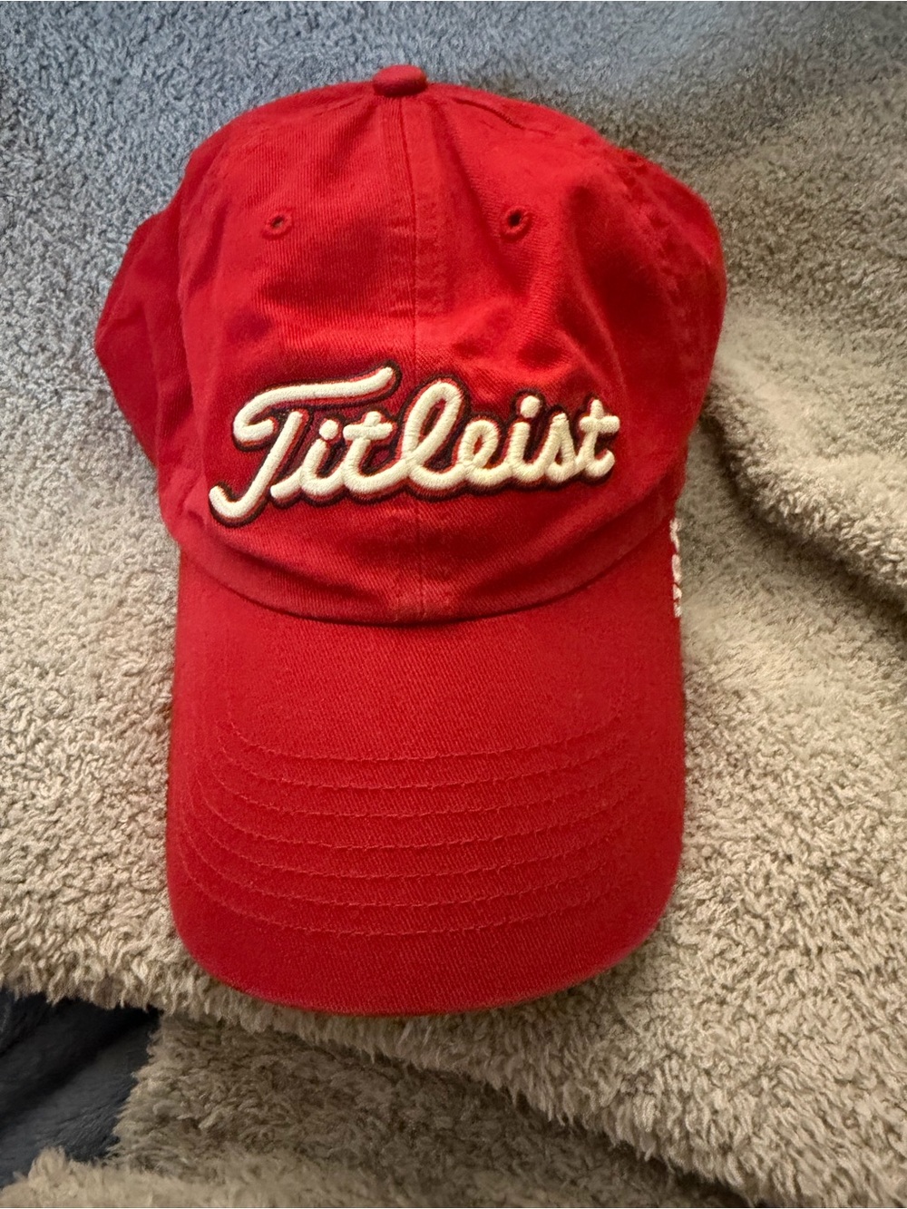 Titleist Red Hat with White Script Logo